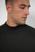 Side Effect ZVL2256 Men's Knitted Turtleneck Black