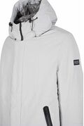 Yes Zee 0843-NT00 Men's Long Jacket With Hood White