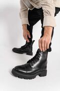 Fenomilano 2322 Men's Leather Ankle Boots Black