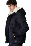 Stefan 7553 Men's Puffer Jacket With Hood Dark Blue