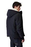 Stefan 7553 Men's Puffer Jacket With Hood Dark Blue