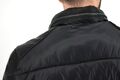 Yes Zee J805KA Ανδρικό Μπουφάν Κοντό Puffer Bomber Με Δερμάτινα Μανίκια Σε Κανονική Γραμμή Μαύρο