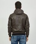 Yes Zee G100 Ανδρικό Δερμάτινο Μπουφάν Leather Biker Jacket Σε Μεσάτη Γραμμή Καφέ