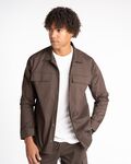 Martini 4420 Ανδρικό Πουκάμισο Με Τσέπες Over Jacket Σε Oversize Γραμμή Χακί