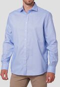 Pre End Lucas Men's Shirt Monochrome With Special Weave Regular Line Blue