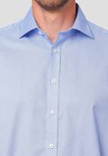 Pre End Lucas Men's Shirt Monochrome With Special Weave Regular Line Blue