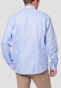 Pre End Lucas Men's Shirt Monochrome With Special Weave Regular Line Blue