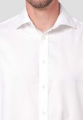 Pre End Lucas Men's Shirt Monochrome With Special Weave Regular Line White