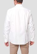 Pre End Lucas Men's Shirt Monochrome With Special Weave Regular Line White