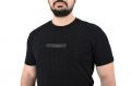 Yes Zee T765  Ανδρική Μπλούζα Κοντομάνικη T-Shirt Με Τύπωμα Και Μεσάτη Γραμμή Μαύρο