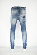 Cosi 47Rylan1 Men's Pants Jean Washed Out With Wear Slim Fit Blue