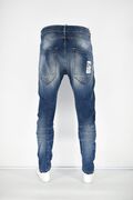 Cosi 55Bentley2 Men's Jeans With Patches And Wearings Slim Fit Blue