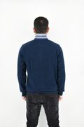 Side Effect 26 Men's Blouse Long Sleeve Polo Regular Line Blue