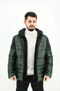 Yes Zee J810/Q700 Men's Jacket Puffer Slim Fit Dark Green