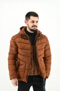 Yes Zee J839/M900 Men's Jacket Puffer Slim Fit Brown - Bronze