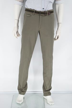 LCDN Arex 5VF-C Men's Pants Chino With Belt Regular Line Khaki