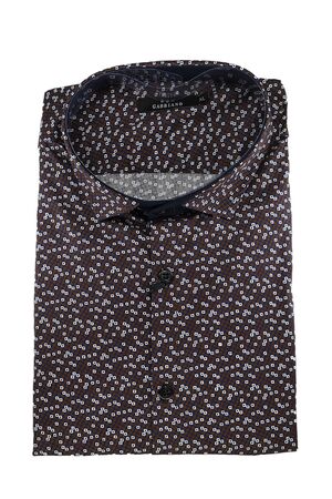 Gabbiano 10810 Men's Shirt With Design Slim Fit Brown