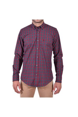 Dors 1033013 Men's Plaid Flannel Shirt In Regular Line Red