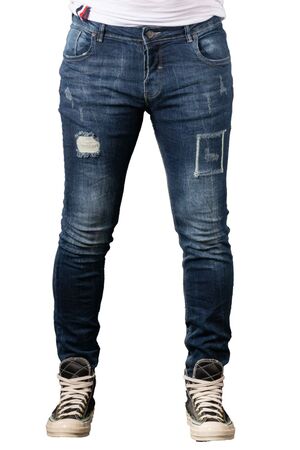 Profil Jeans 550 Ανδρικό Παντελόνι Τζιν Ελαστικό Σε Στενή Εφαρμογή Μπλε