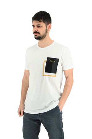 Martini 70845 Ανδρική Μπλούζα Κοντομάνικη T-Shirt Με Τσέπη Σε Κανονική Γραμμή Μαύρη