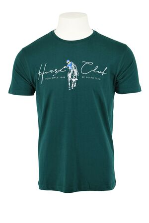 Be Board 32H9709 Ανδρική Μπλούζα Κοντομάνικη T-Shirt Με Τύπωμα Σε Κανονική Γραμμή Πράσινο / Κυπαρισσί