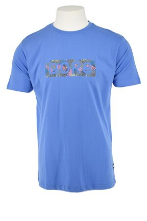 Dors 1134020 Ανδρική Μπλούζα Κοντομάνικη T-Shirt Με Τύπωμα Σε Κανονική Γραμμή Μπλε