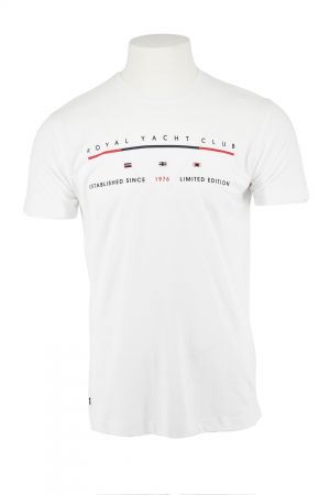 Be Board 32H9707 Ανδρική Μπλούζα Κοντομάνικη T-Shirt Με Τύπωμα Σε Κανονική Γραμμή Λευκό