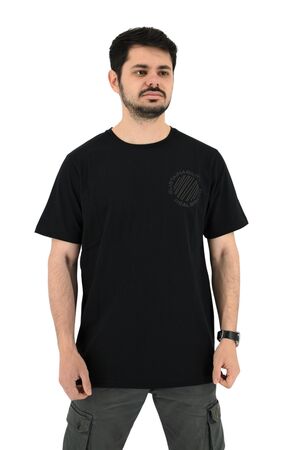 Real Brand 237 Ανδρική Μπλούζα Κοντομάνικη T-Shirt Με Τύπωμα Στο Στήθος Σε Κανονική Γραμμή Ταμπά / Κίτρινο