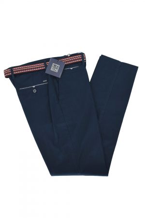 LCDN GASPAR Ανδρικό Παντελόνι Chinos Ελαστικό Με Πλάγια Τσέπη Και Ζώνη Σε Κανονική Γραμμή Σκούρο Μπλε