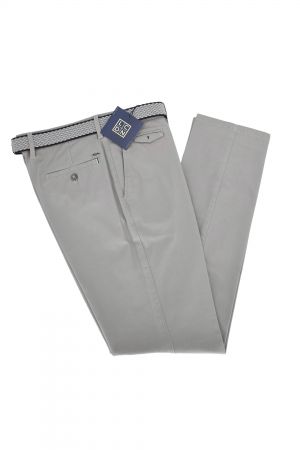 LCDN REMO Ανδρικό Παντελόνι Chinos Πικέ Ελαστικό Με Πλάγια Τσέπη Και Ζώνη Σε Κανονική Γραμμή Γκρι