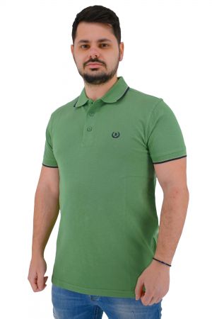Be Board 9002 Ανδρική Μπλούζα Polo Μονόχρωμη Σε Κανονική Γραμμή Πράσινο