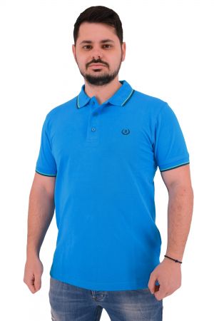 Be Board 9002 Ανδρική Μπλούζα Polo Μονόχρωμη Σε Κανονική Γραμμή Μπλε Ρουά