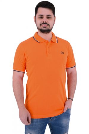 Be Board 9002 Ανδρική Μπλούζα Polo Μονόχρωμη Σε Κανονική Γραμμή Πορτοκαλί
