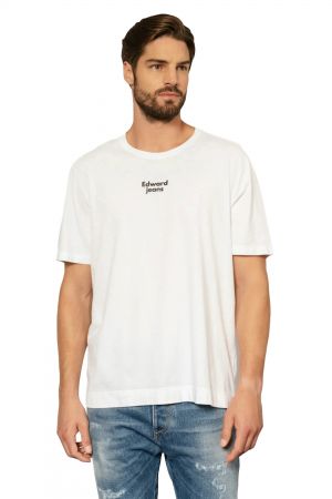 Edward Chelan Ανδρική Μπλούζα Κοντομάνικη T-Shirt Με Τύπωμα Σε Κανονική Γραμμή Λευκή