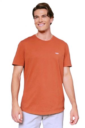 Edward  Elliot Ανδρική Μπλούζα Κοντομάνικη T-Shirt Με Τύπωμα Σε Κανονική Γραμμή Κόκκινη
