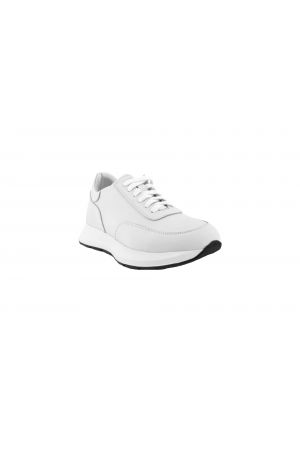 Fenomilano 2329 Ανδρικά Δερμάτινα Παπούτσια Sneakers Λευκά