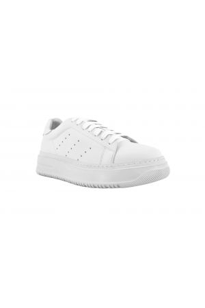 Fenomilano 3099 Ανδρικά Δερμάτινα Παπούτσια Sneakers Λευκά