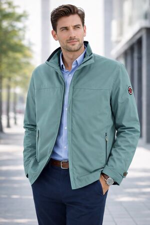 New Company Ανδρικό Ανοιξιάτικο Λεπτό Μπουφάν Αδιάβροχο Και Αντιανεμικό Σε Κανονική Γραμμή Πετρολ / Βεραμαν ΚΩΔ: 2010