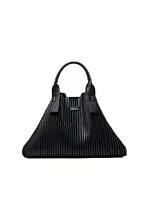 Bag to Bag Τσάντα Χειρός Πλισέ Σε Μαύρο Χρώμα - XQ602