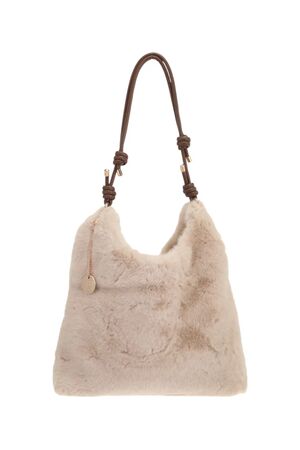 Bag to Bag Γούνινη Τσάντα Ώμου Σε Μπεζ Χρώμα - XY2518