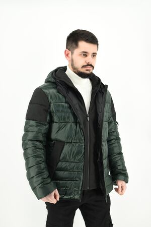 Yes Zee J810/Q700 Men's Jacket Puffer Slim Fit Dark Green