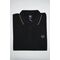 Be Board 9002 Men's Blouse Short Sleeve Polo Pique Monochrome Regular Straight Line Black