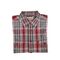 Wrangler W51267747 Ανδρικό Πουκάμισο Καρό Στενή Γραμμή Κόκκινο Γκρί