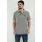 Be Board 92L9638 Men's Blouse Short Sleeve Polo Pique Stonewashed Regular Line Gray