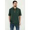 Side Effect 1523 Men's Blouse Short Sleeve Polo Pique Monochrome Regular Straight Line Green