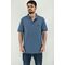 Side Effect 1578-3 Men's Blouse Short Sleeve With Weave Blister Regular Line Blue-Ruff