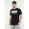 Yes Zee T747CX Ανδρική Μπλούζα Κοντομάνικη T-Shirt Με Τύπωμα Σε Μεσάτη Γραμμή Μαύρη