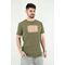 Yes Zee T747 Ανδρική Μπλούζα Κοντομάνικη T-Shirt Με Τύπωμα Σε Μεσάτη Γραμμή Χακί
