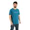 Tresor 205090 Ανδρική Μπλούζα Κοντομάνικη T-Shirt Με Τύπωμα Σε Κανονική Γραμμή Πετρόλ