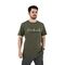 Real Brand 218 Ανδρική Μπλούζα Κοντομάνικη T-Shirt Με Ανάγλυφο Τύπωμα Σε Κανονική Γραμμή Χακί